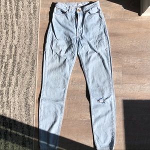 American Apparel High-waisted Light Jeans